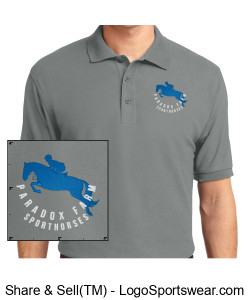 Port Authority Men's Silk Touch Polo - Cool Grey Design Zoom